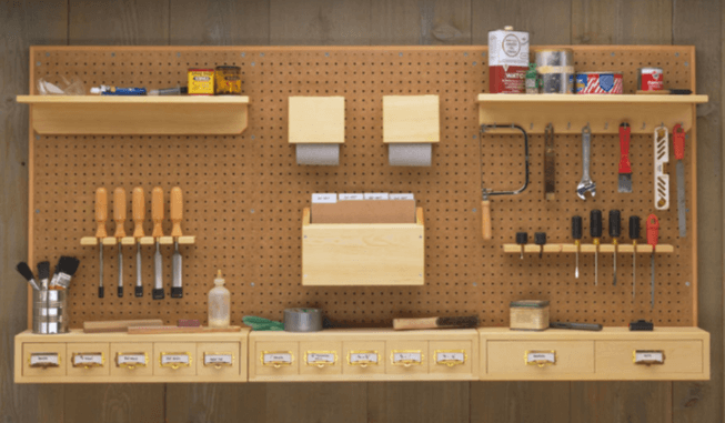 Pegboard Storage